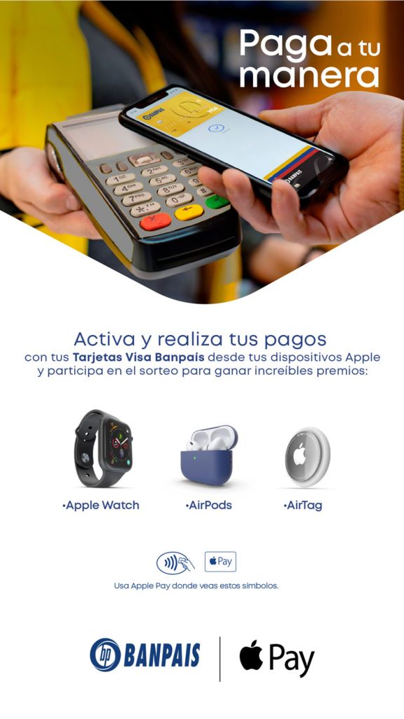 PARTICIPA PARA GANAR ACCESORIOS APPLE CON TUS TARJETAS VISA BANPAÍS